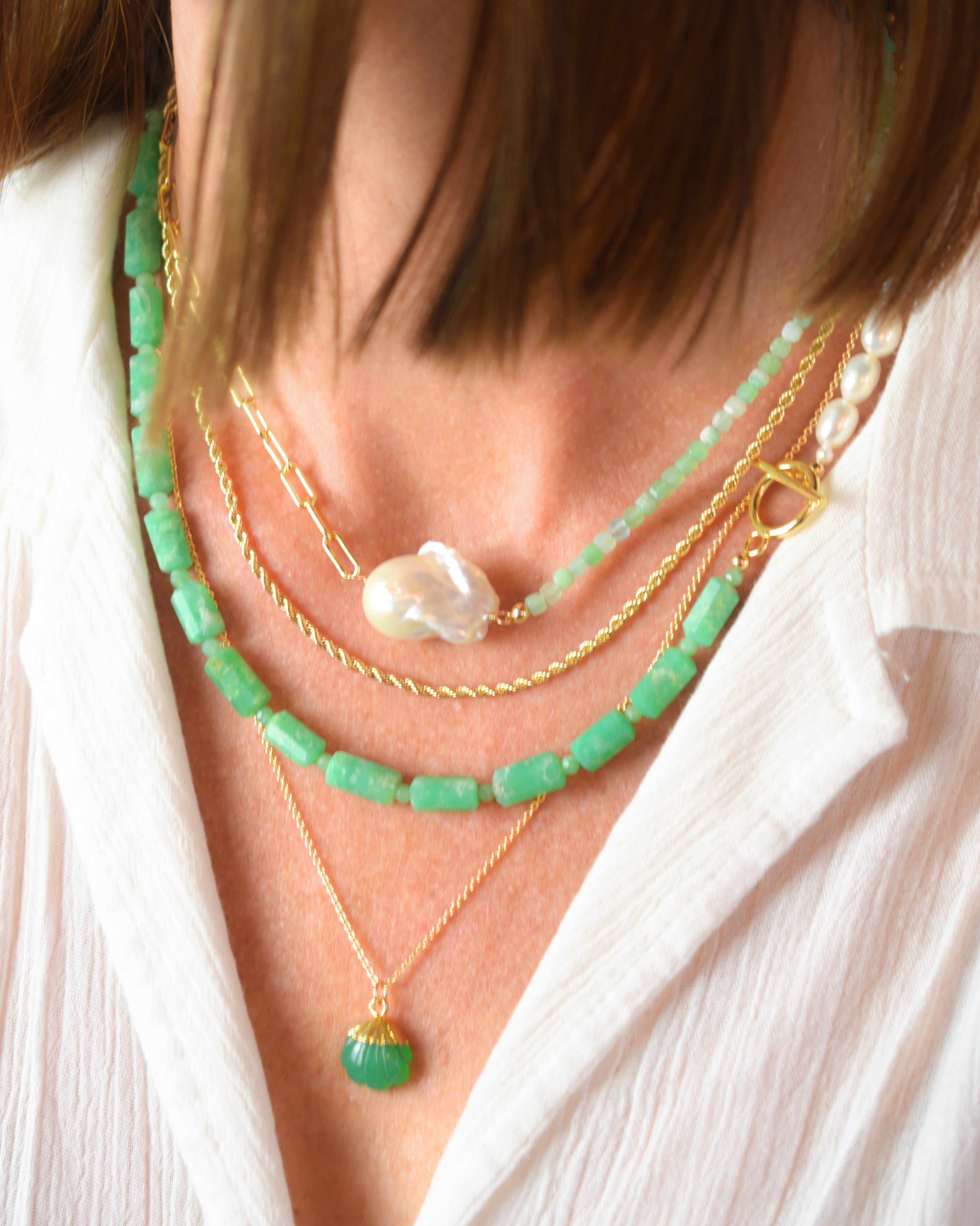 Seafoam Aphrodite Chain Necklace