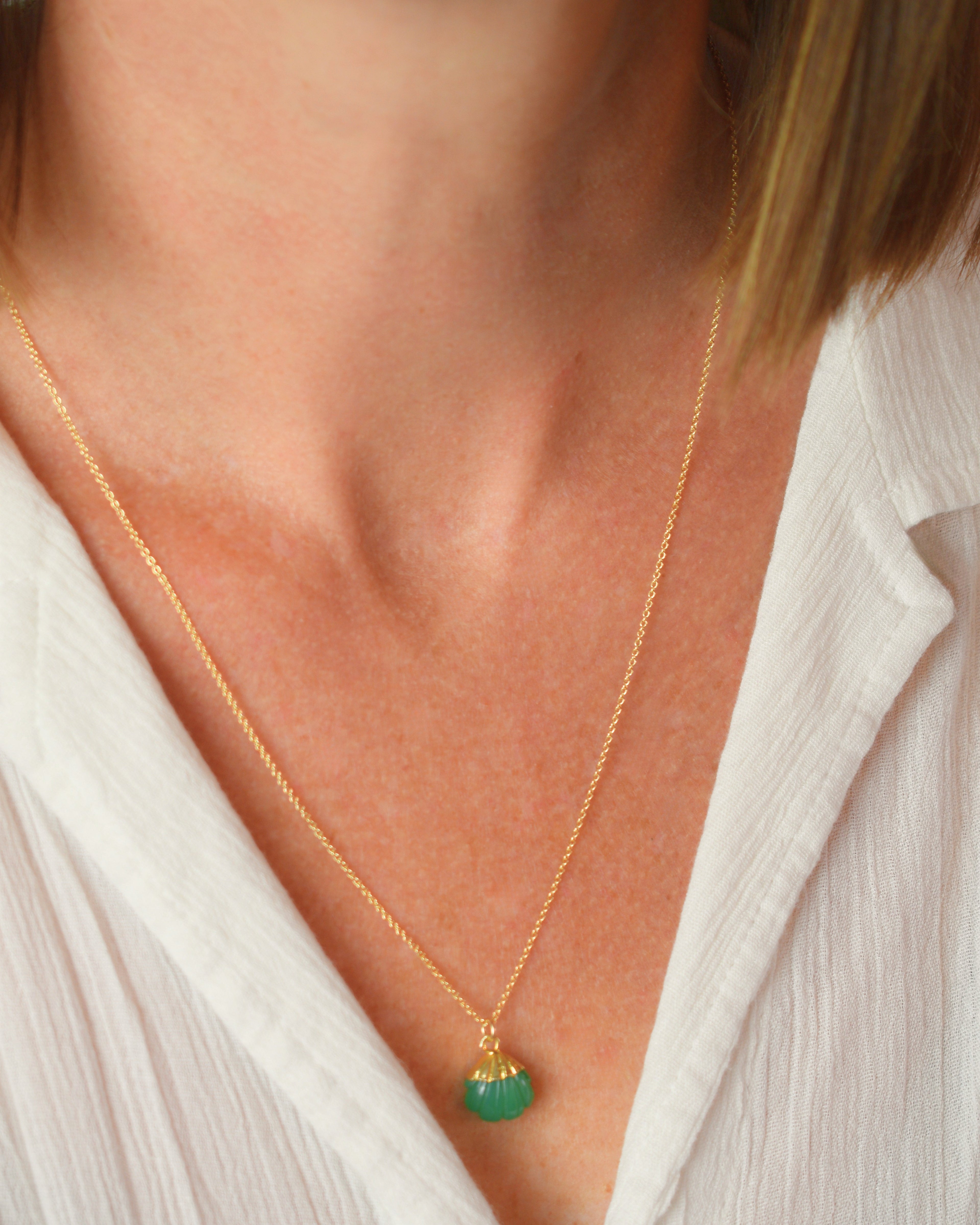 Carved Shell Necklace