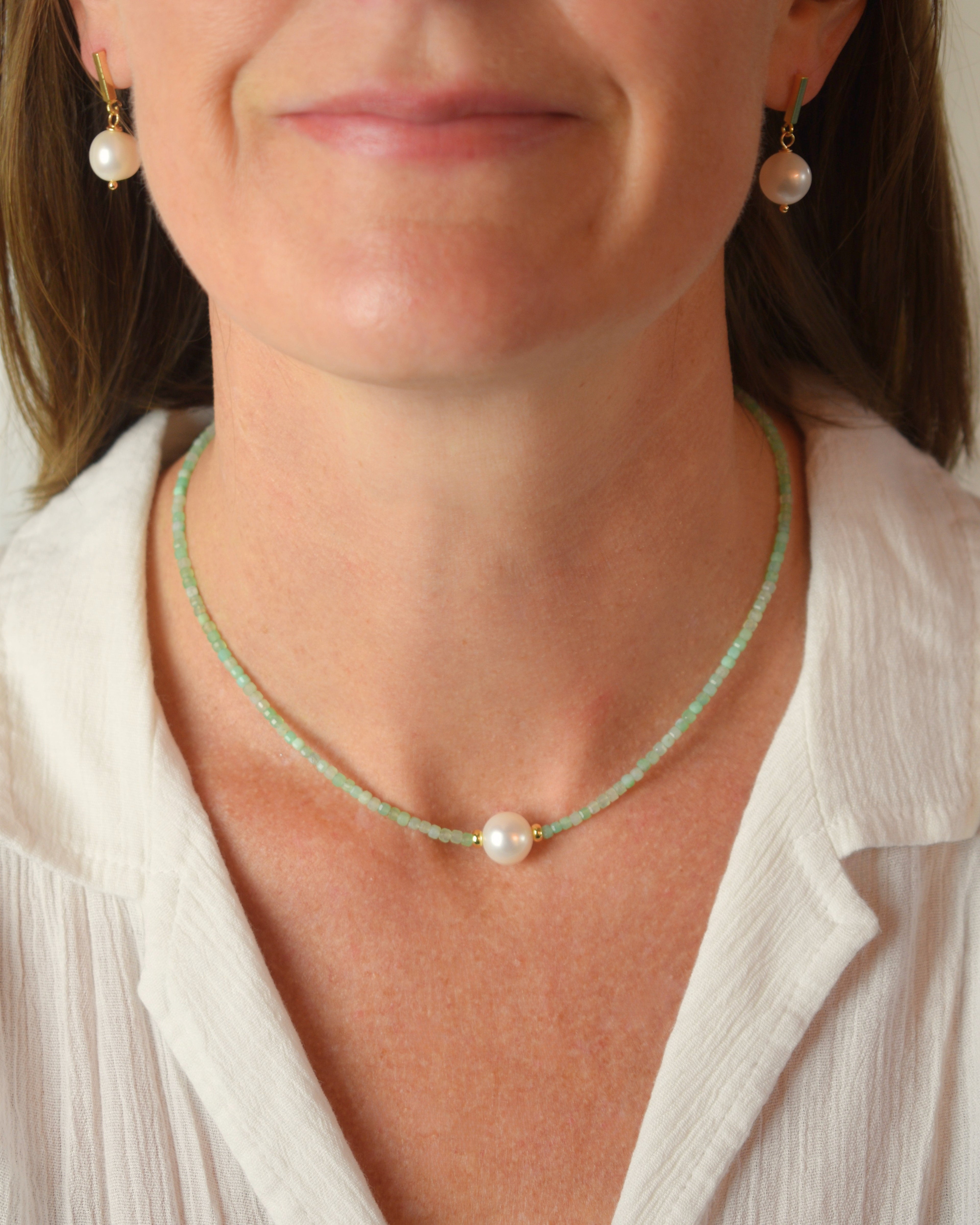 Seafoam Collar Necklace