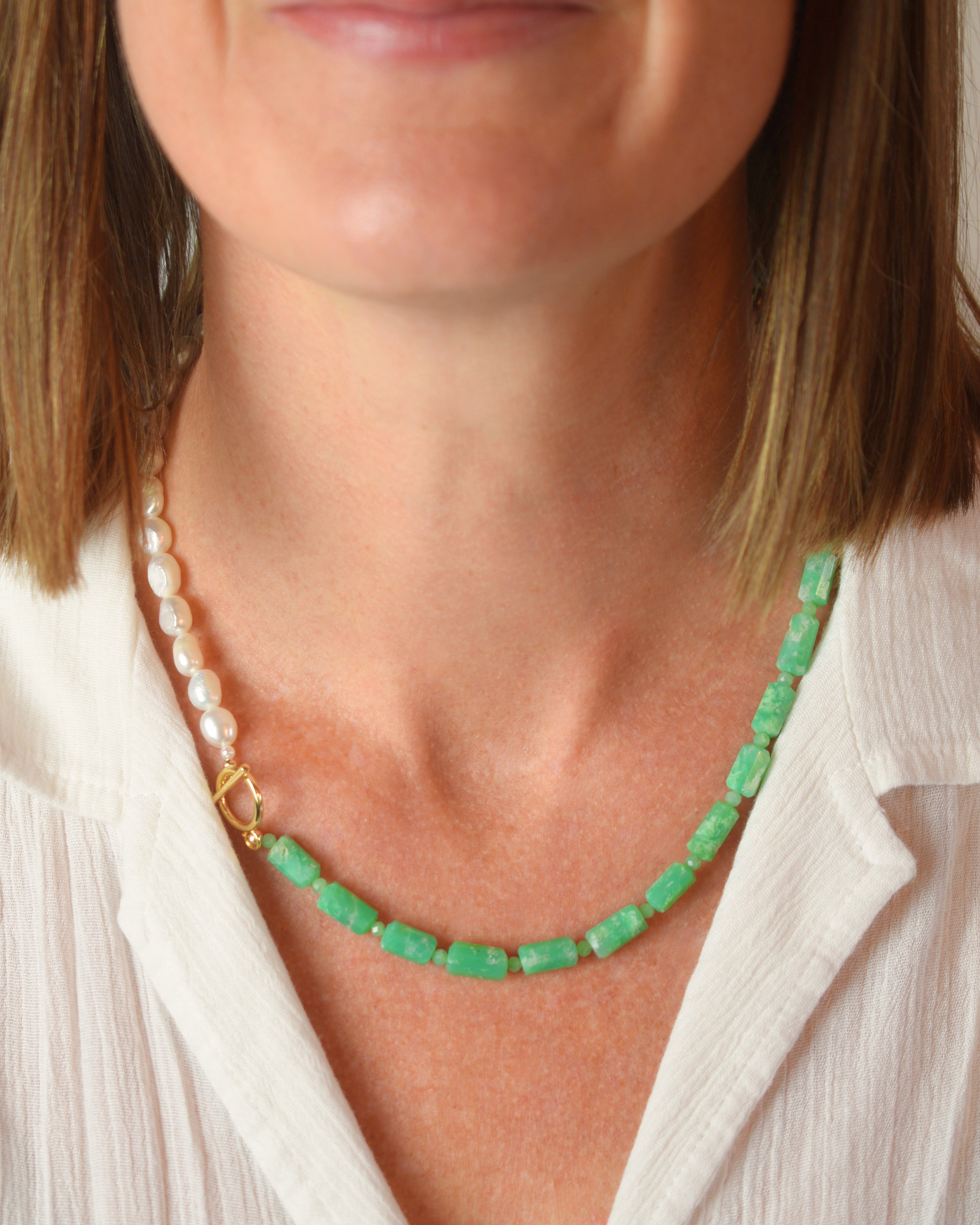 Seafoam Aphrodite Toggle Necklace