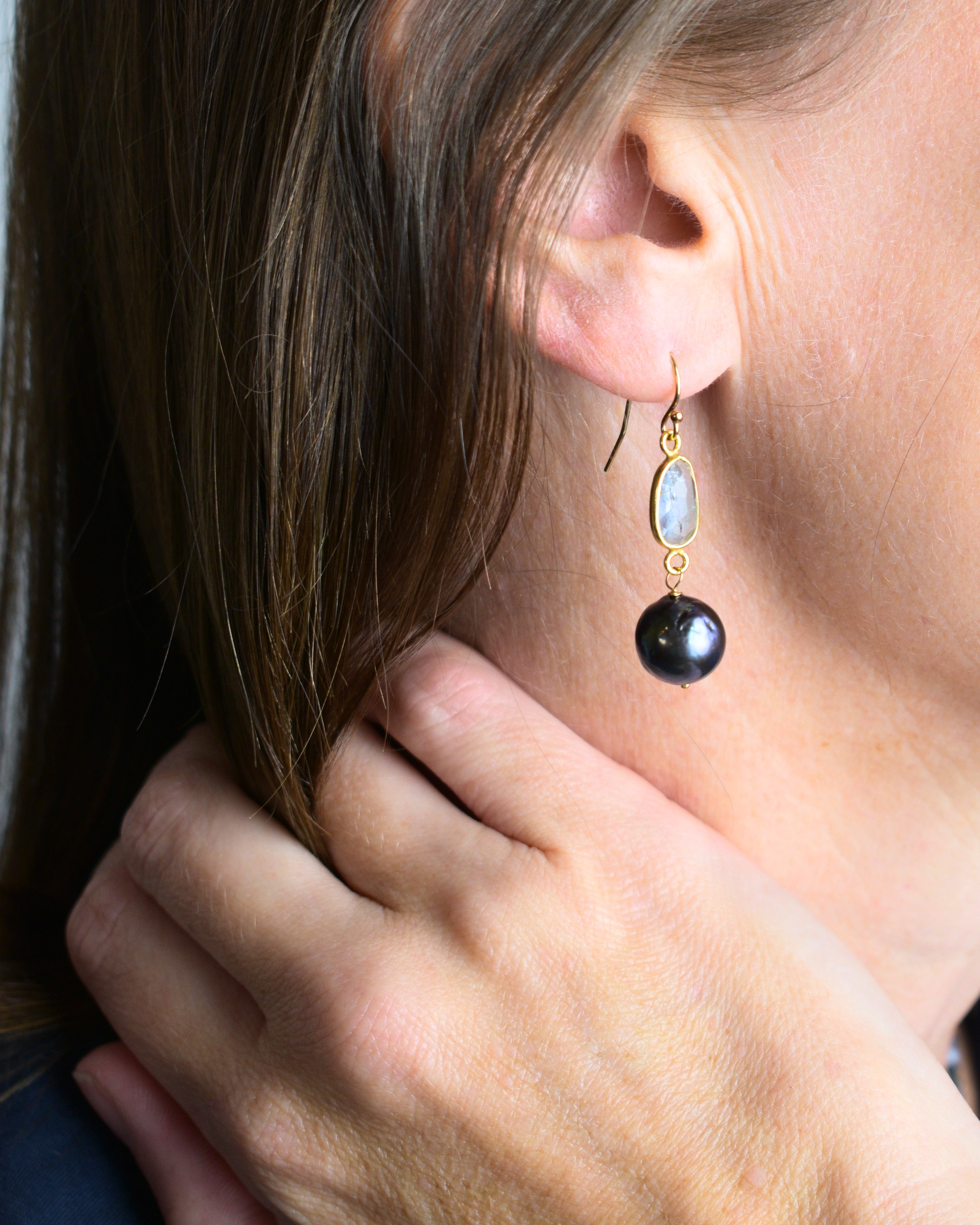 Stormy Sea Hook Earrings