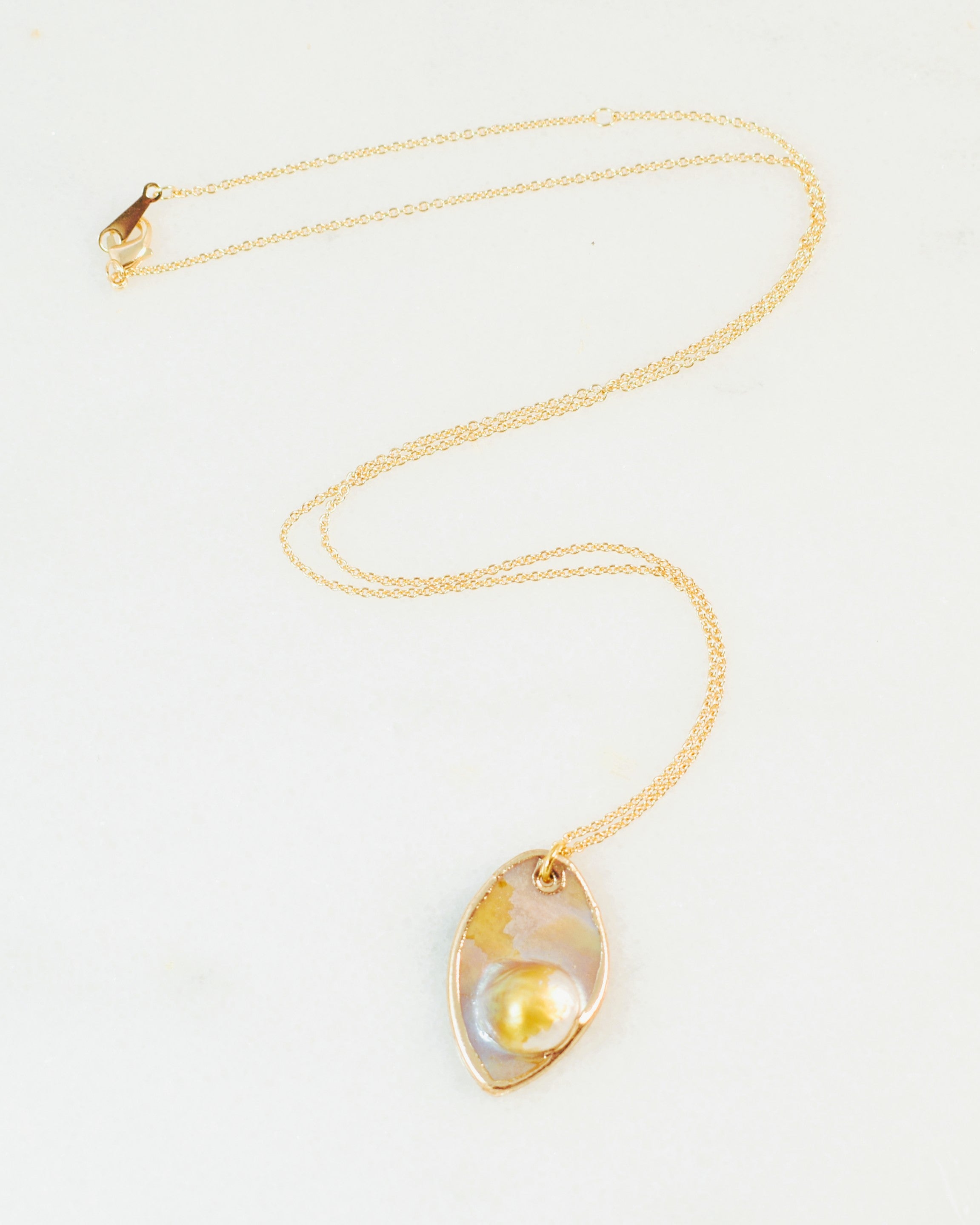 Beachcomber Pearl Charm Pendant Necklace