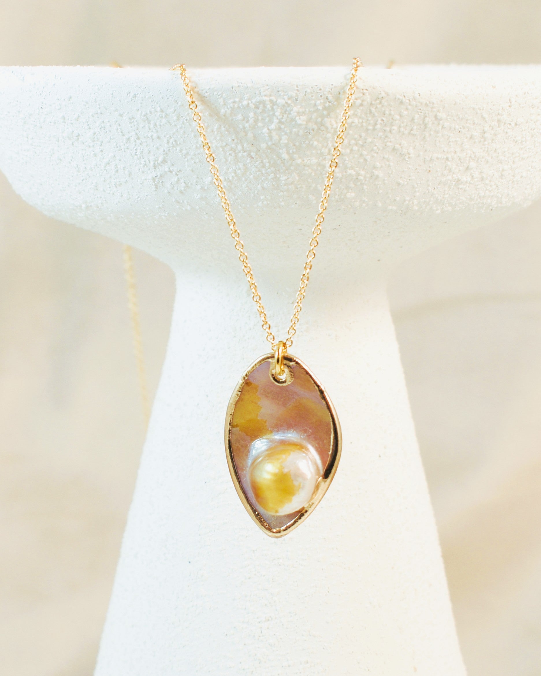 Beachcomber Pearl Charm Pendant Necklace