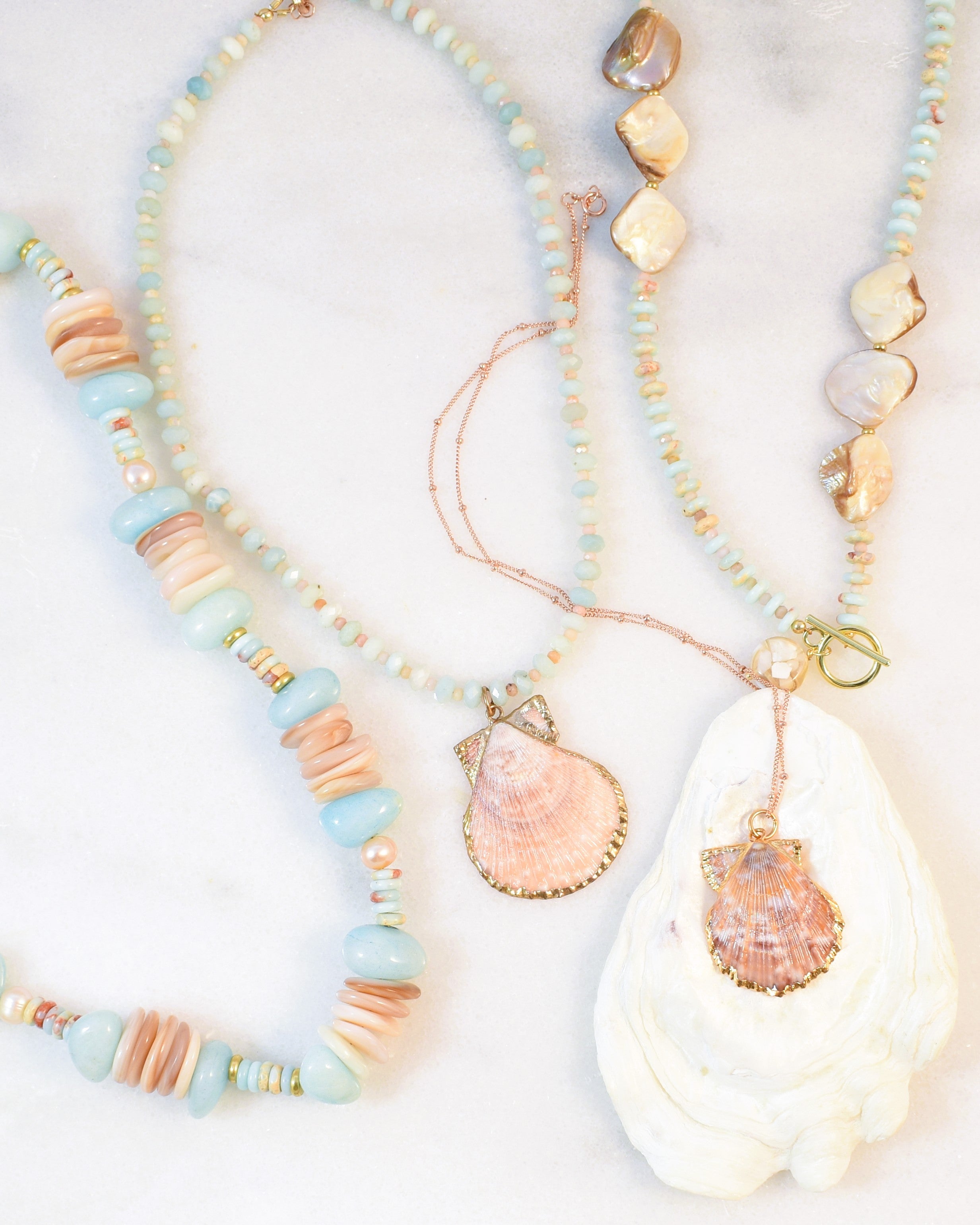 Scallop Shell Pendant Necklace