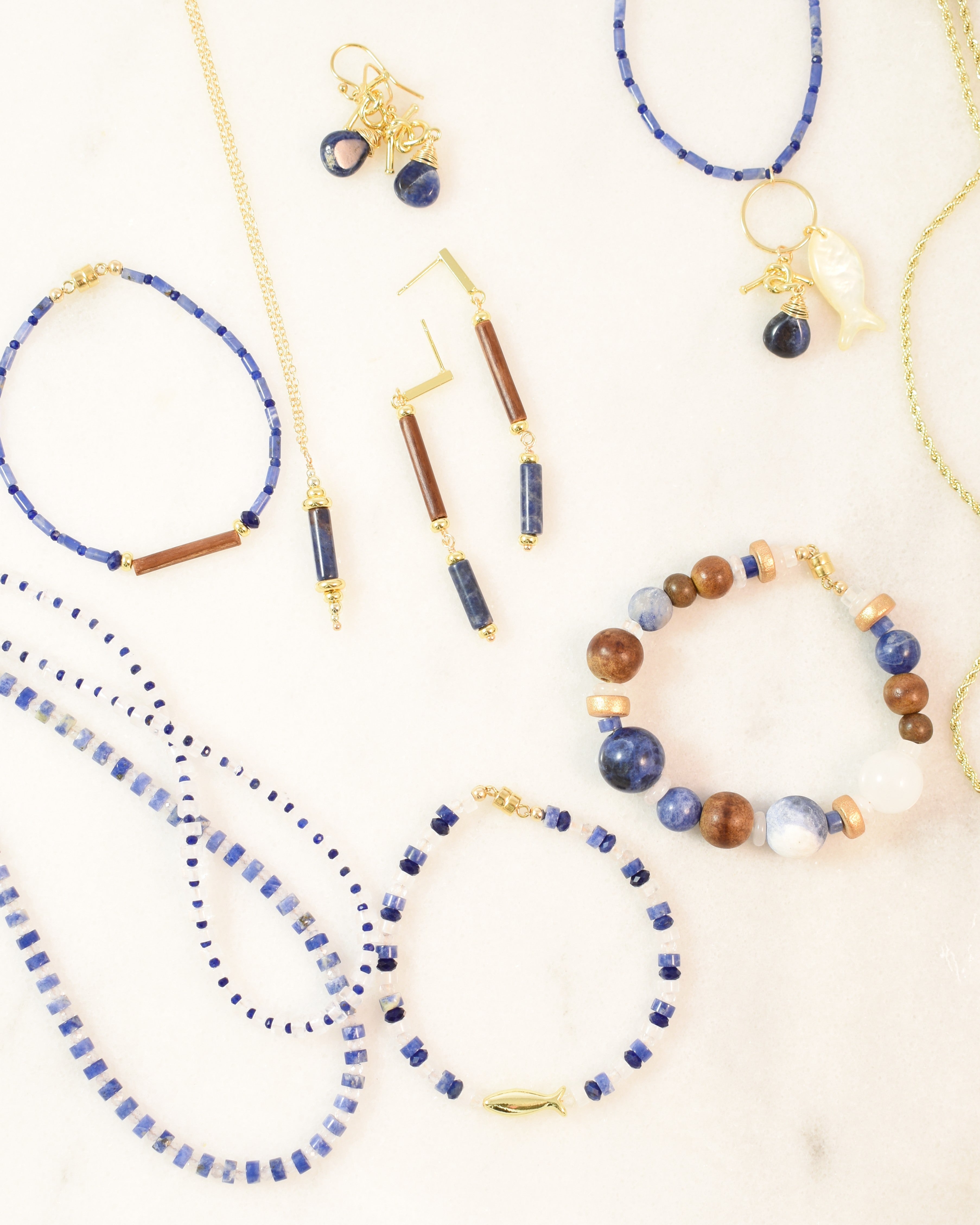 Anchor Line Heishi Necklace