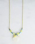 Tropical Mother of Pearl Pendant Necklace