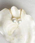 Freshwater Pearl CZ Hook Earrings