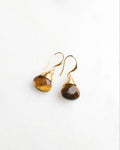 Crowned Tiger's Eye Hook Earrings