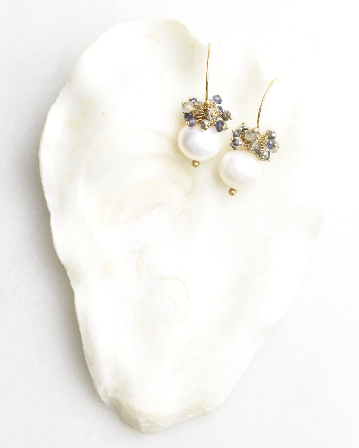 Stormy Cluster Hook Earrings