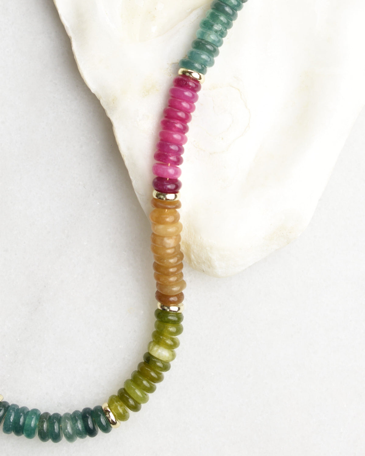 Jewel Tones Striped Necklace