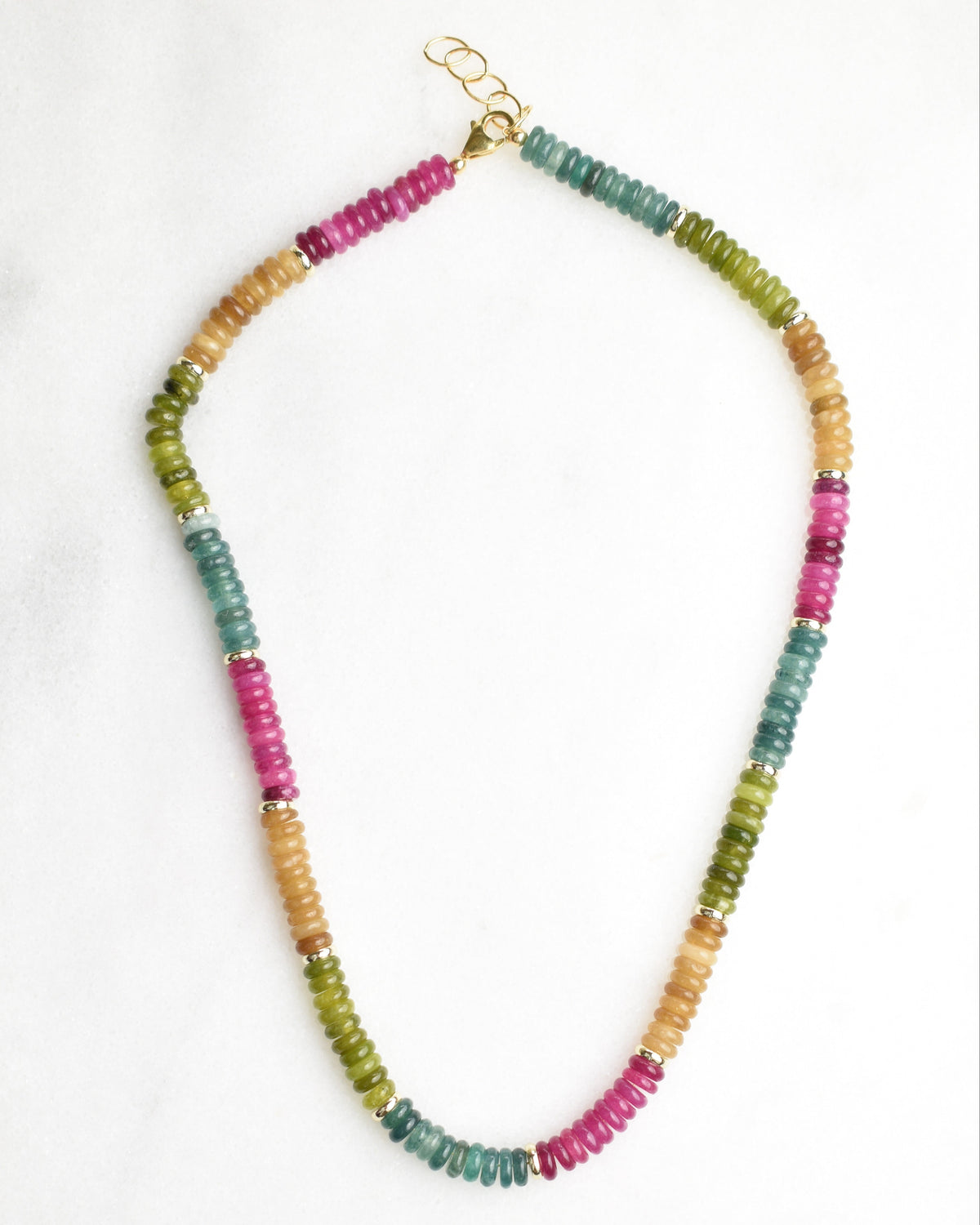 Jewel Tones Striped Necklace