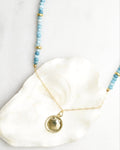 Scallop Shell Medallion Pendant Necklace