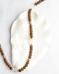 Daintier Mixed Media Wood Quartz Necklace