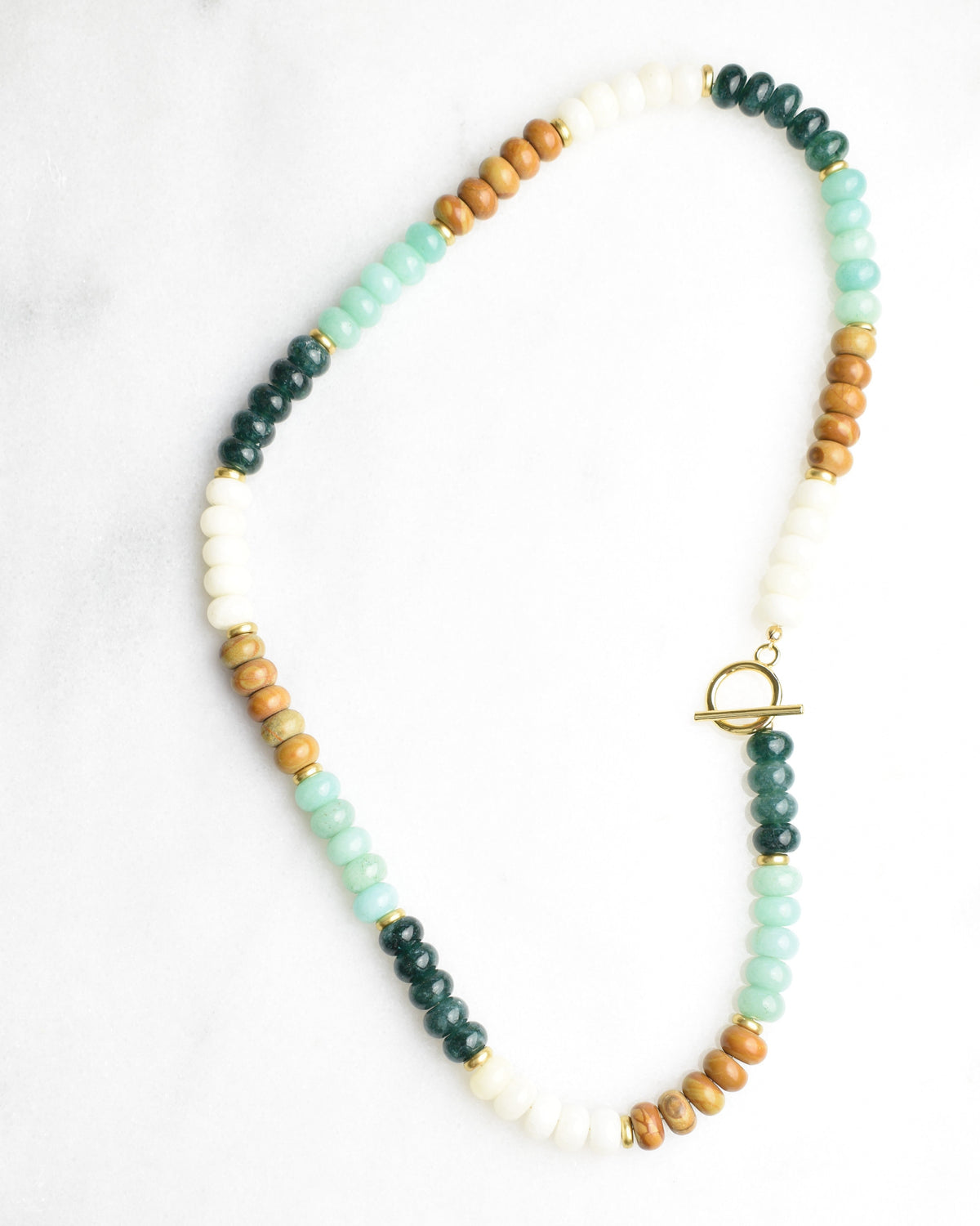 San Juan Island Tones Striped Necklace