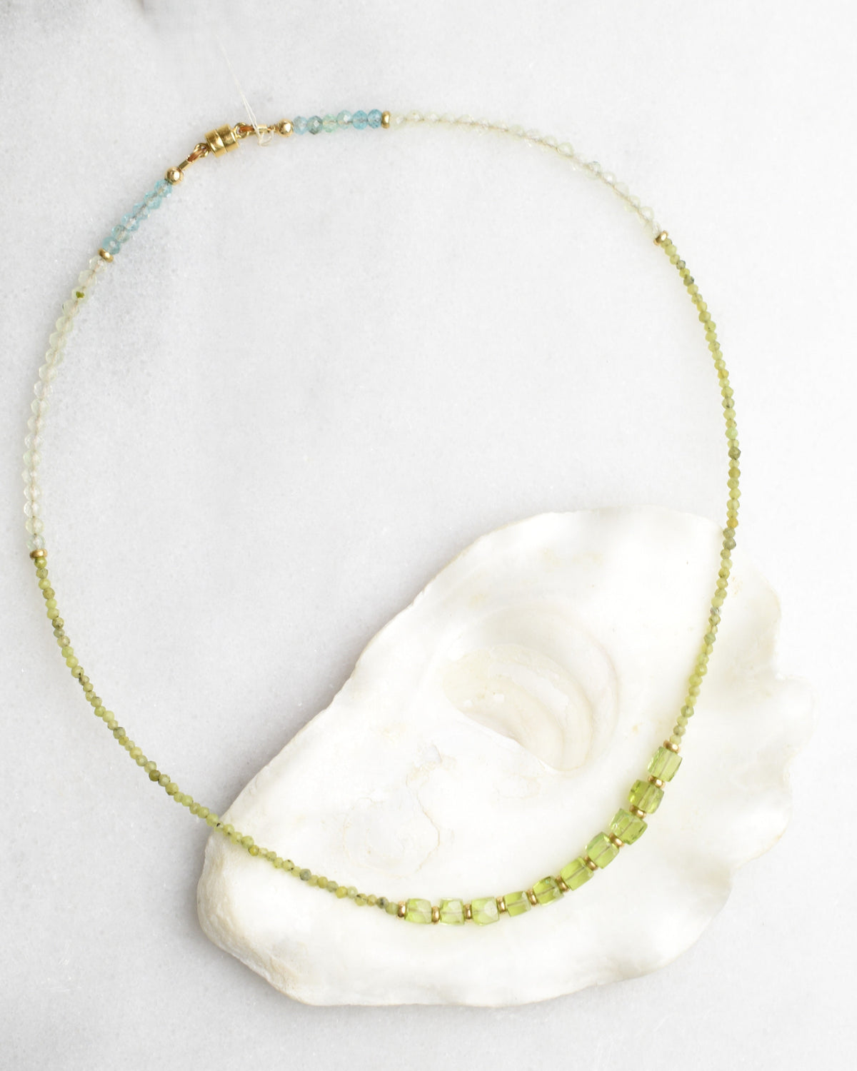 Peridot Choker Style Necklace
