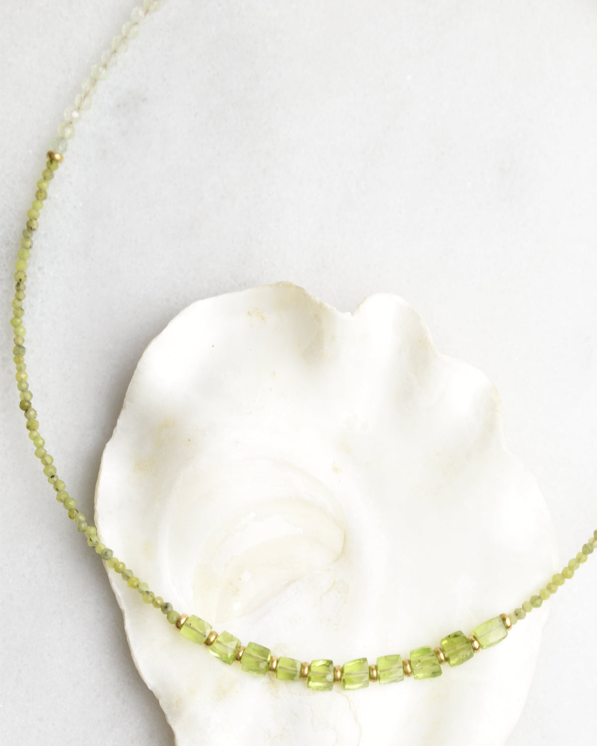Peridot Choker Style Necklace