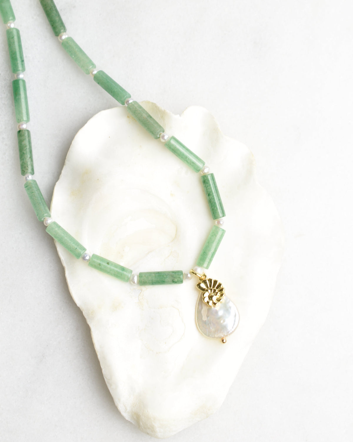 Jaded Cluster Pendant Necklace