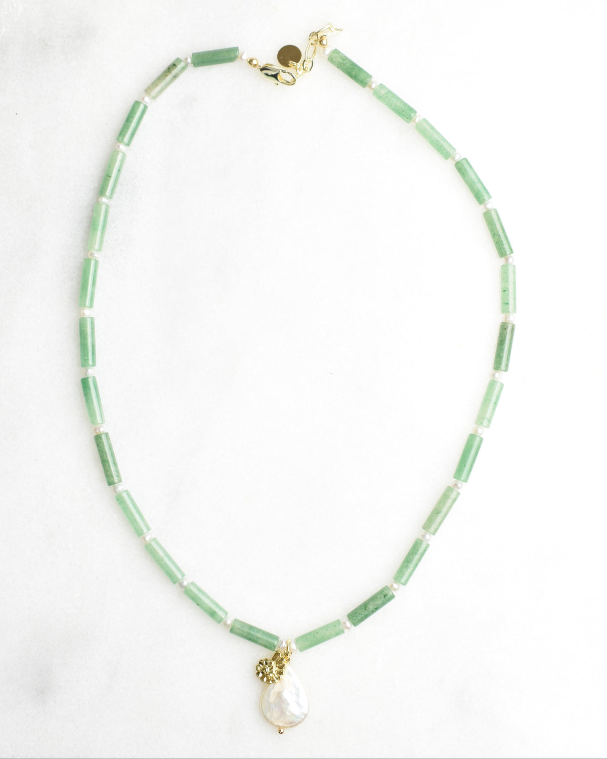 Jaded Cluster Pendant Necklace