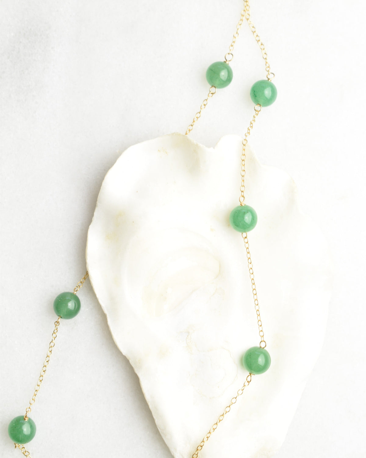 Jaded Aventurine Station Chain Necklace