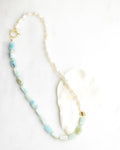 Amazonite Pearl Toggle Necklace