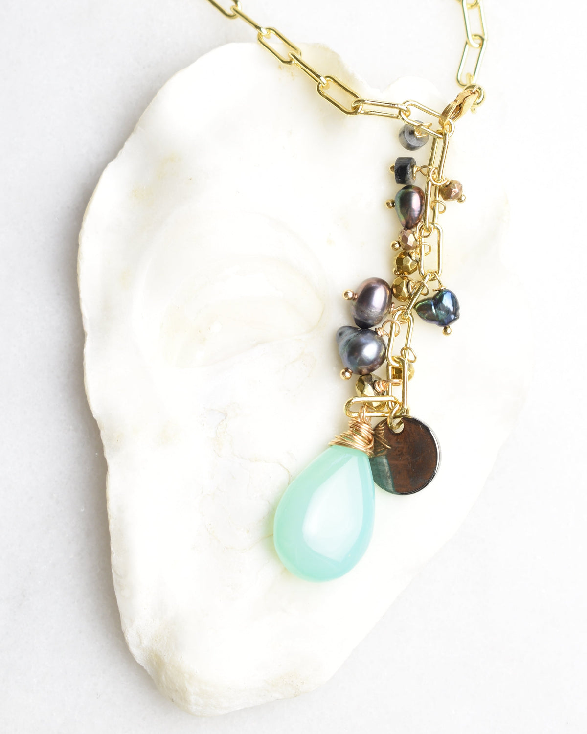Glowing South Seas Y Necklace