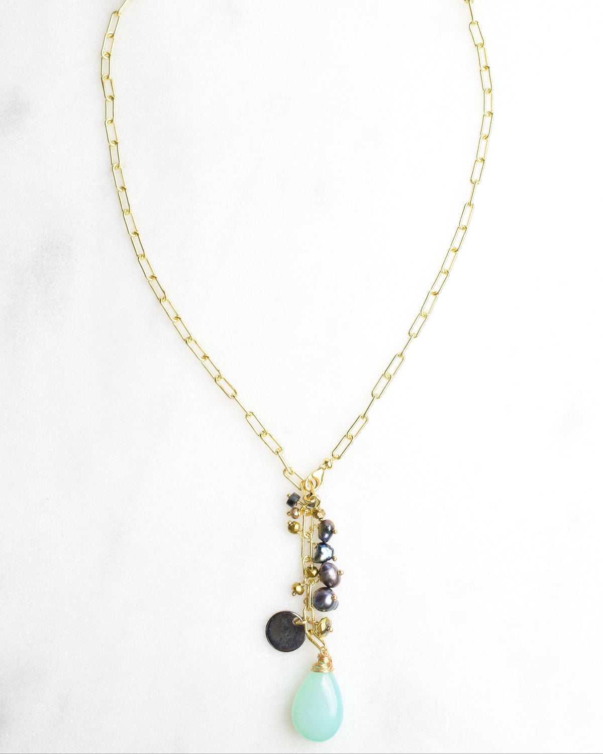 Glowing South Seas Y Necklace