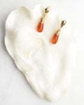 Carnelian Crowned Post Earrings
