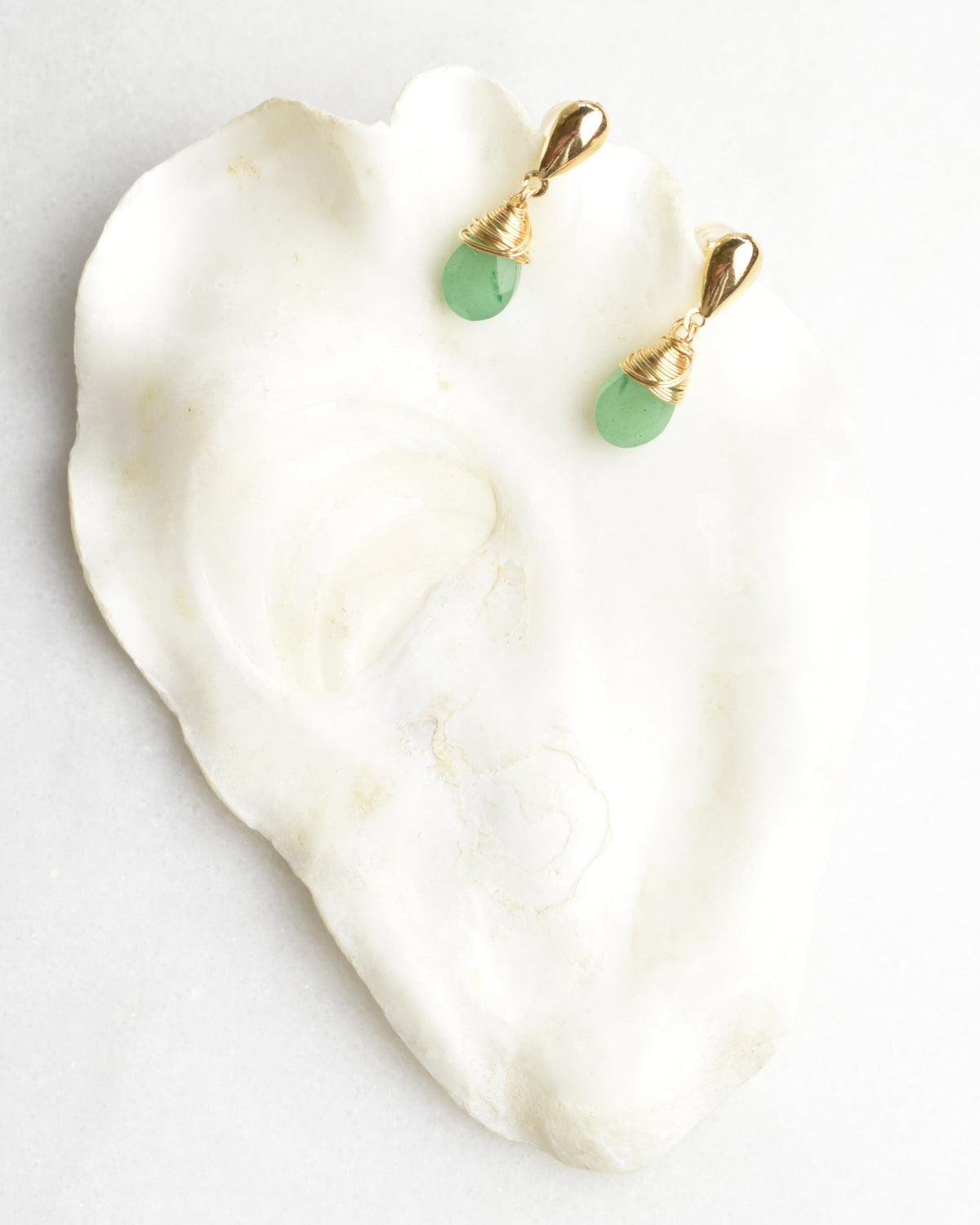 Aventurine Crowned Post Earrings