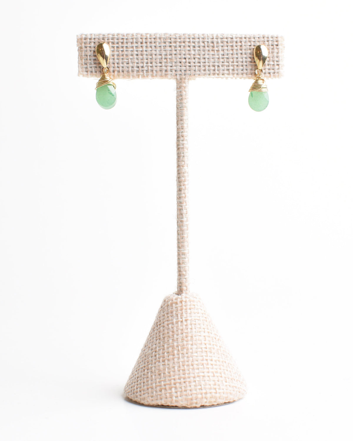 Aventurine Crowned Post Earrings