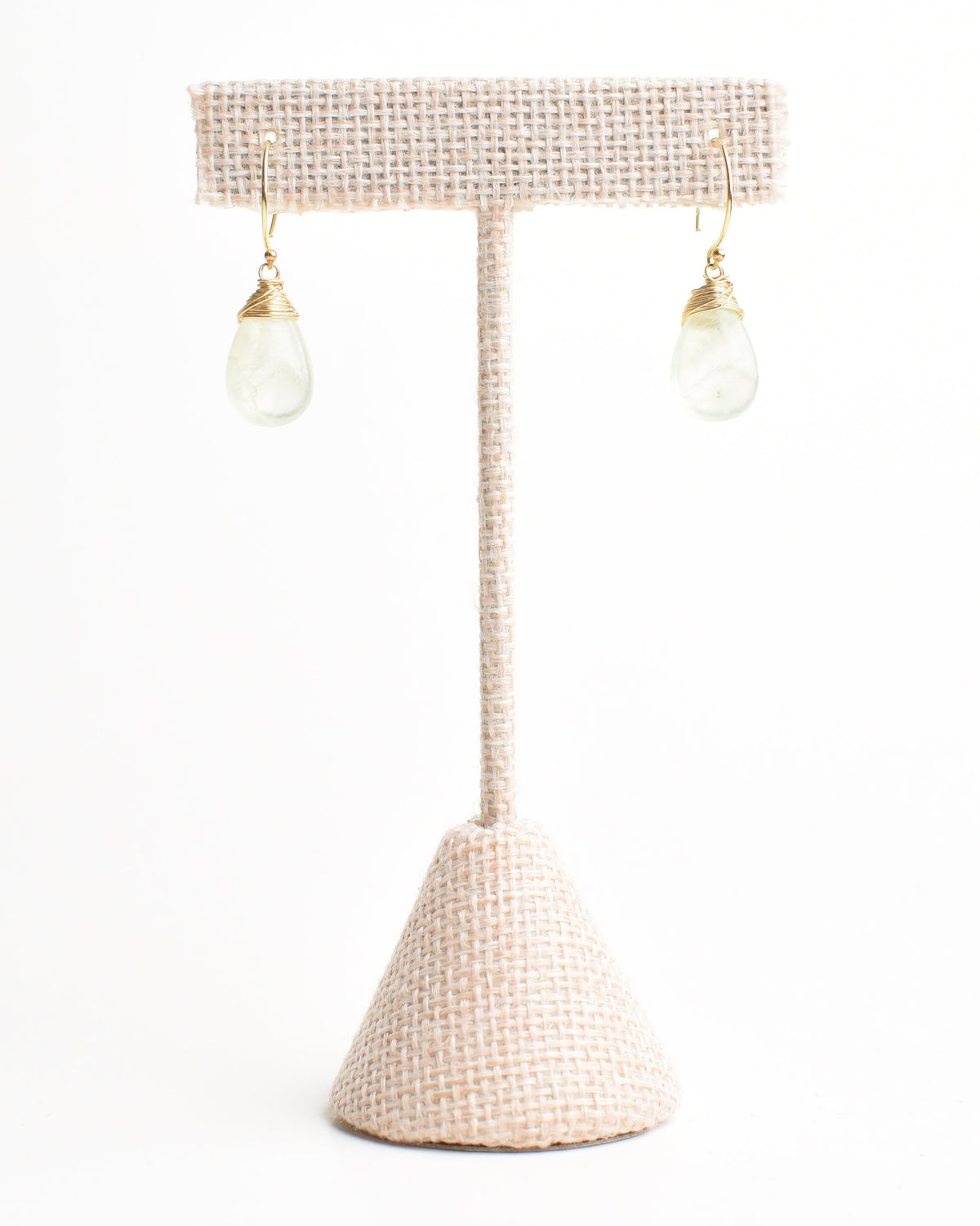 Green Fluorite Crowned Hook Earrings