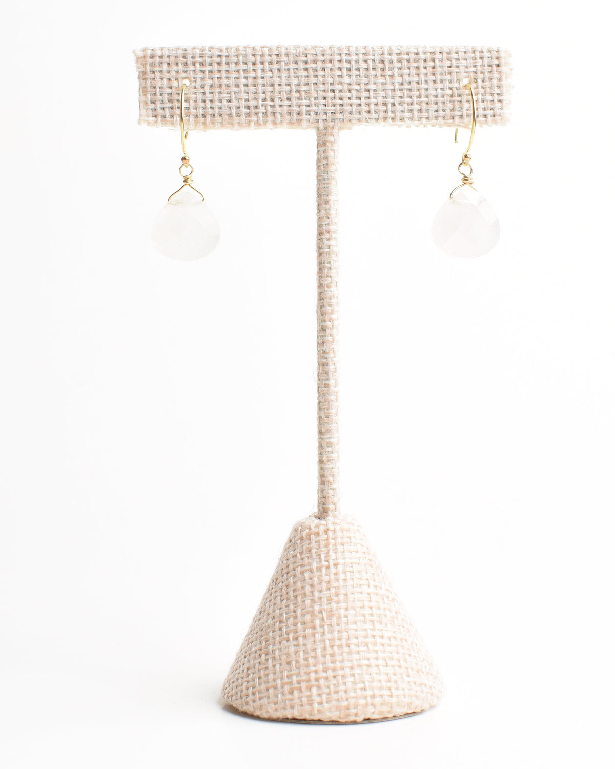Rose Quartz Hook Earrings