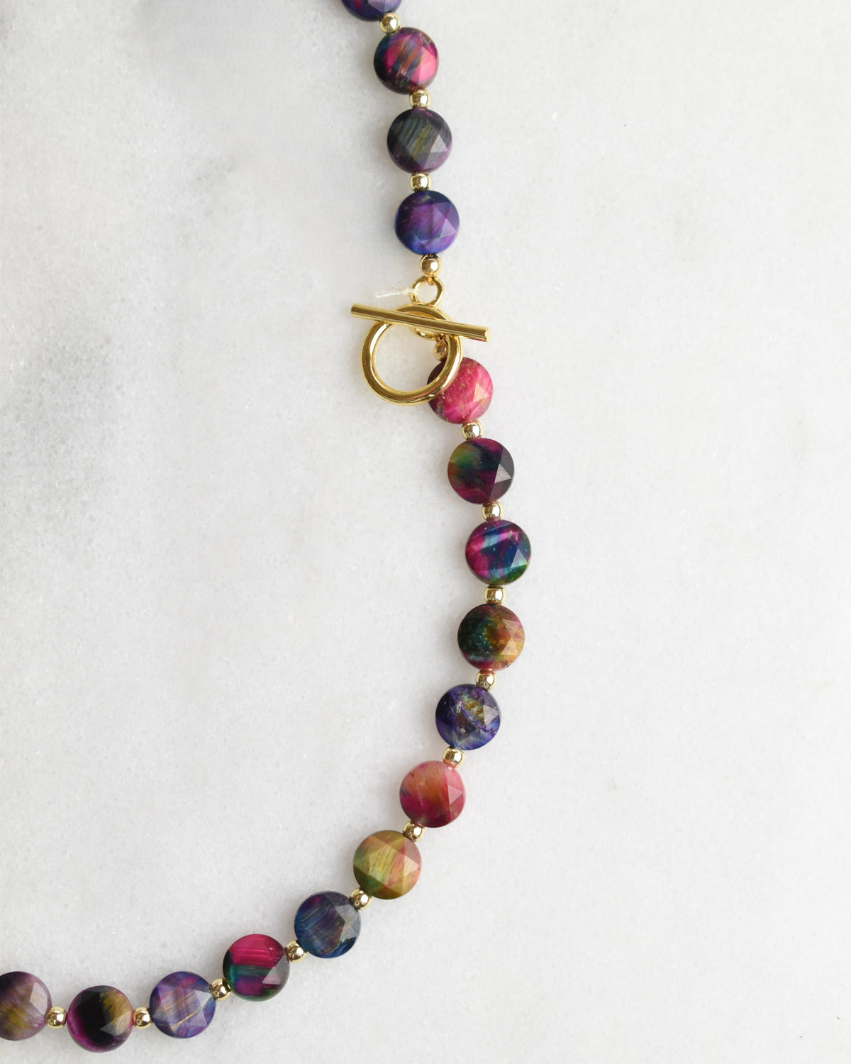 Galaxy Tiger's Eye Toggle Necklace