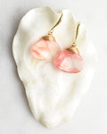 Statement Cherry Quartz Crowned Hook Earrings