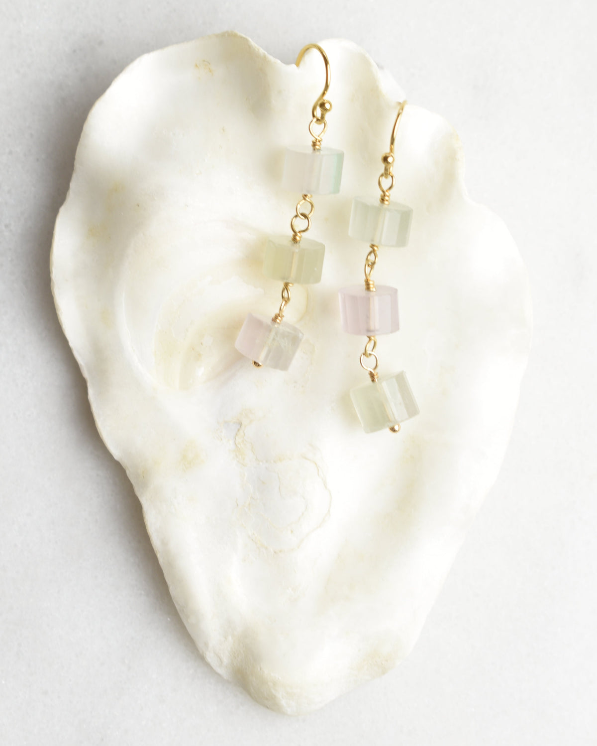 Fluorite Trio Hook Earrings