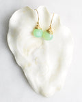 Crowned Seafoam Chalcedony Hook Earrings