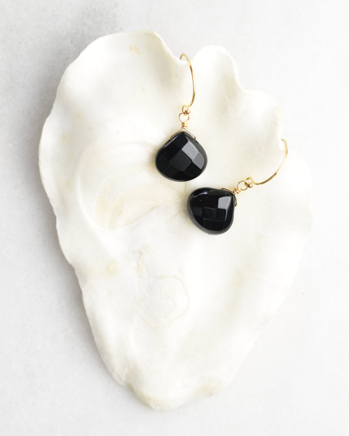 Black Onyx Hook Earring