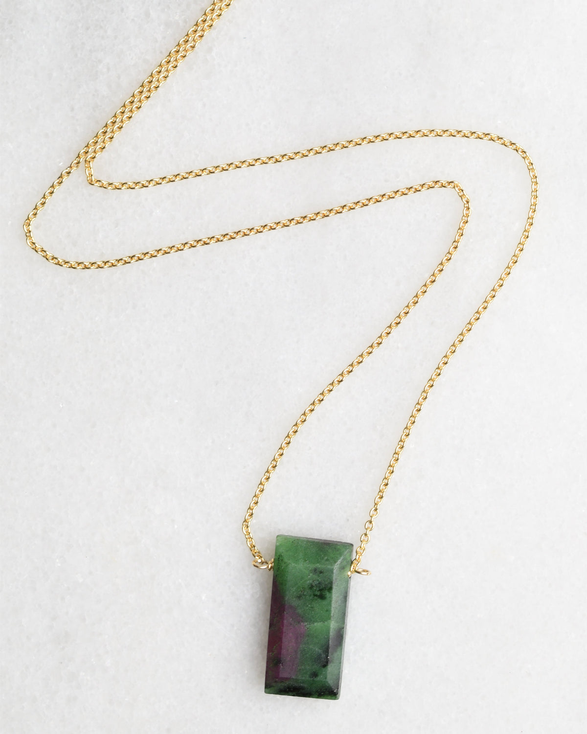 Ruby Zoisite Pendant Necklace