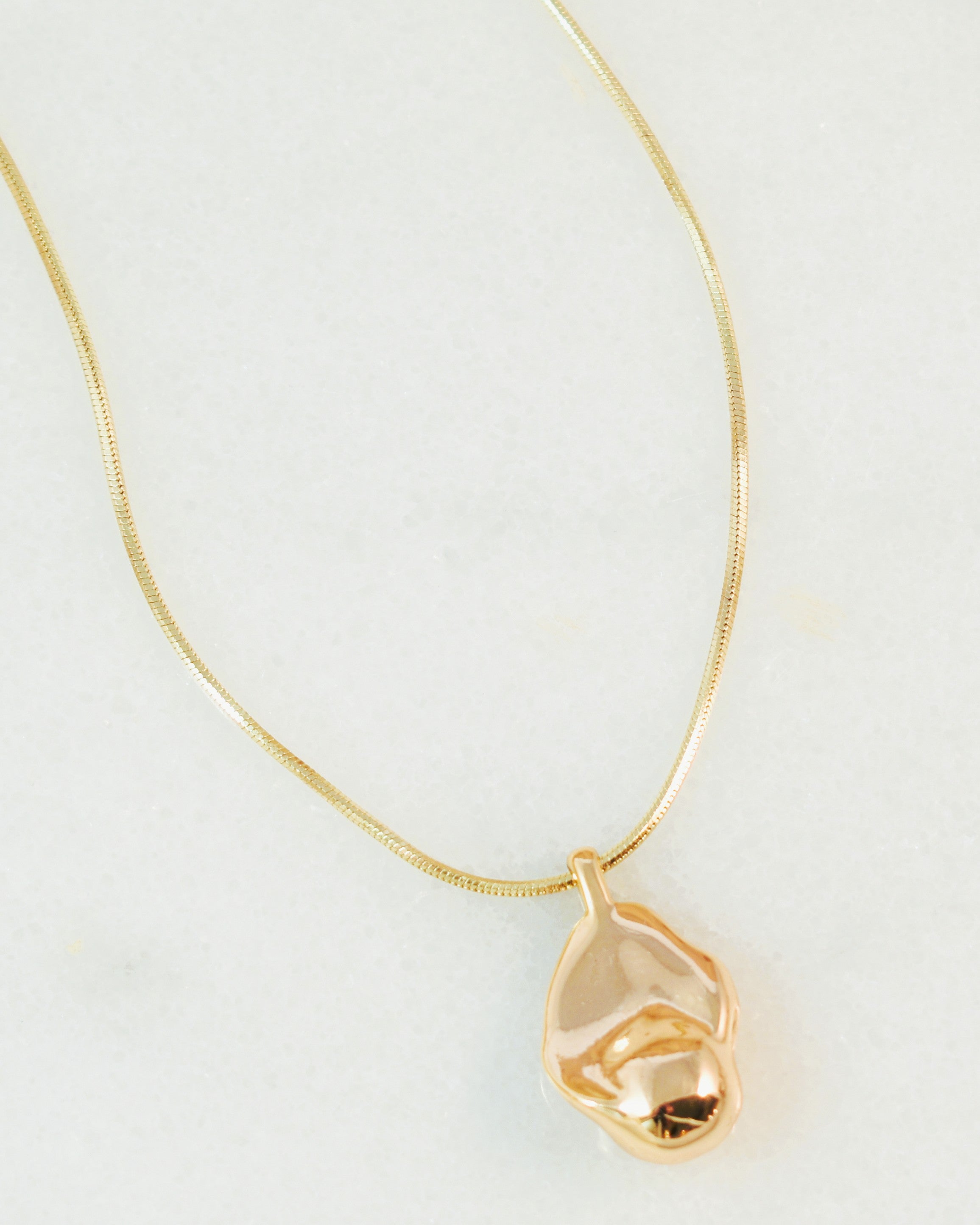 Golden Abstract Baroque Pearl Necklace