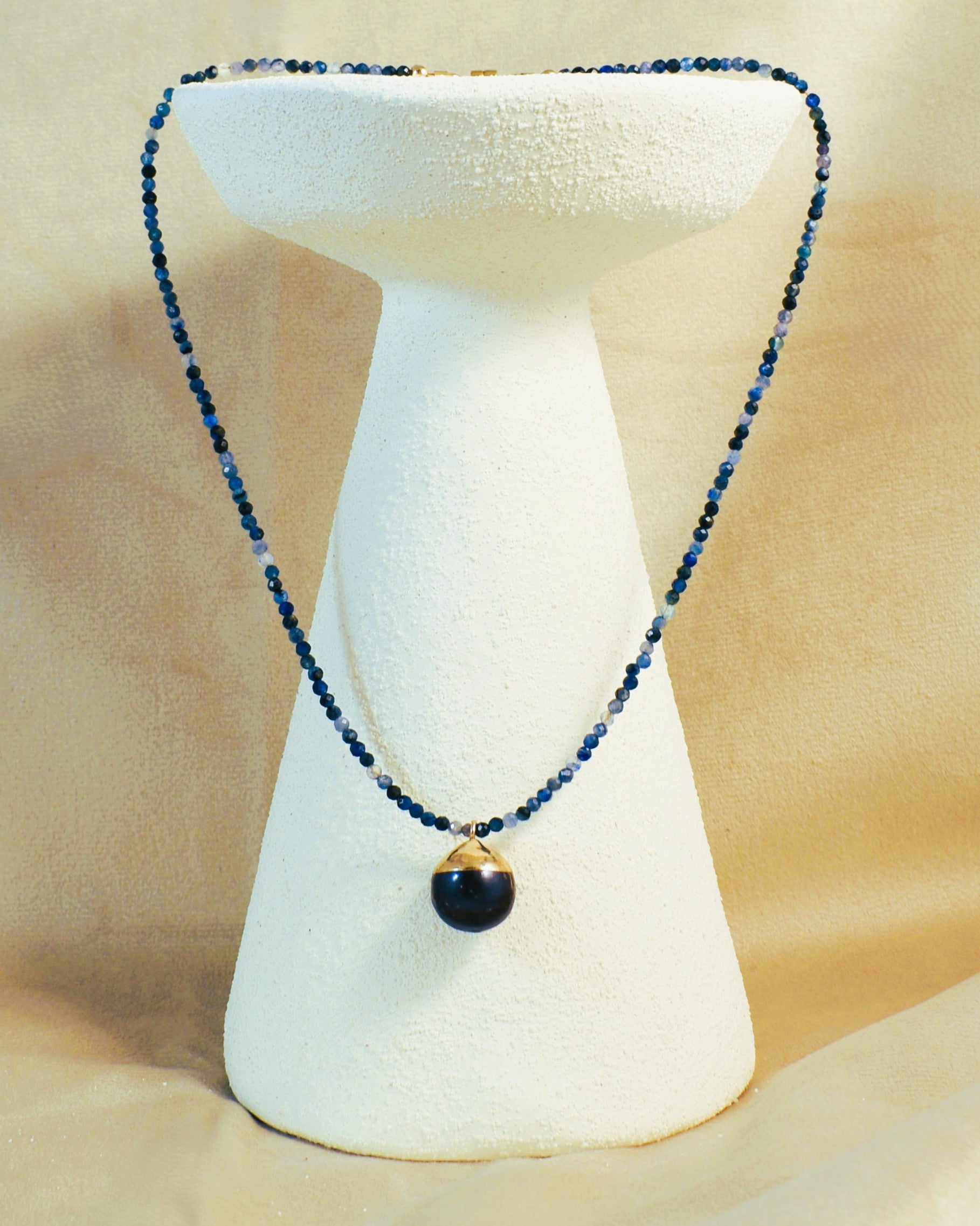 Midnight Kyanite Charm Collar Necklace