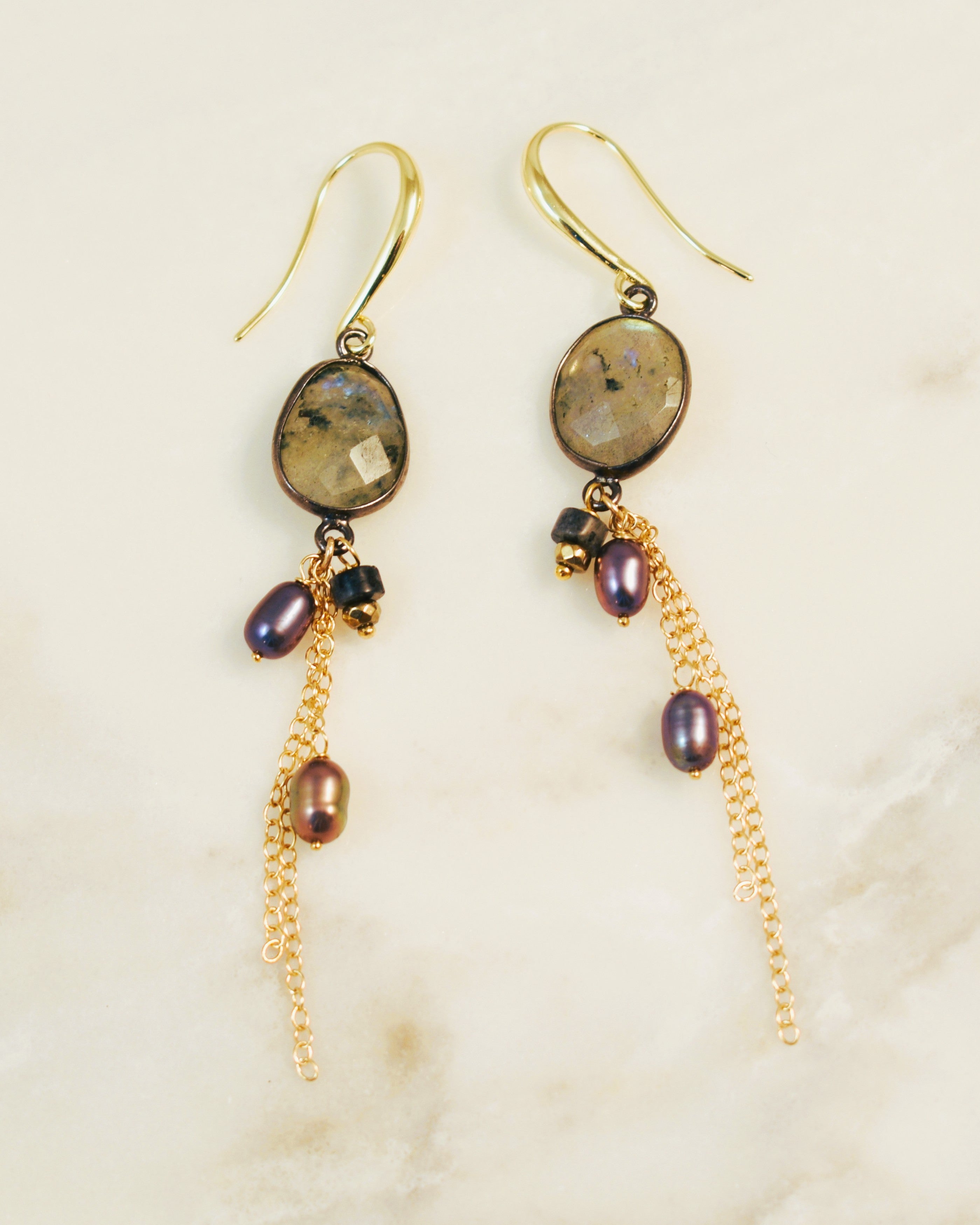 Midnight Seas Hook Earrings