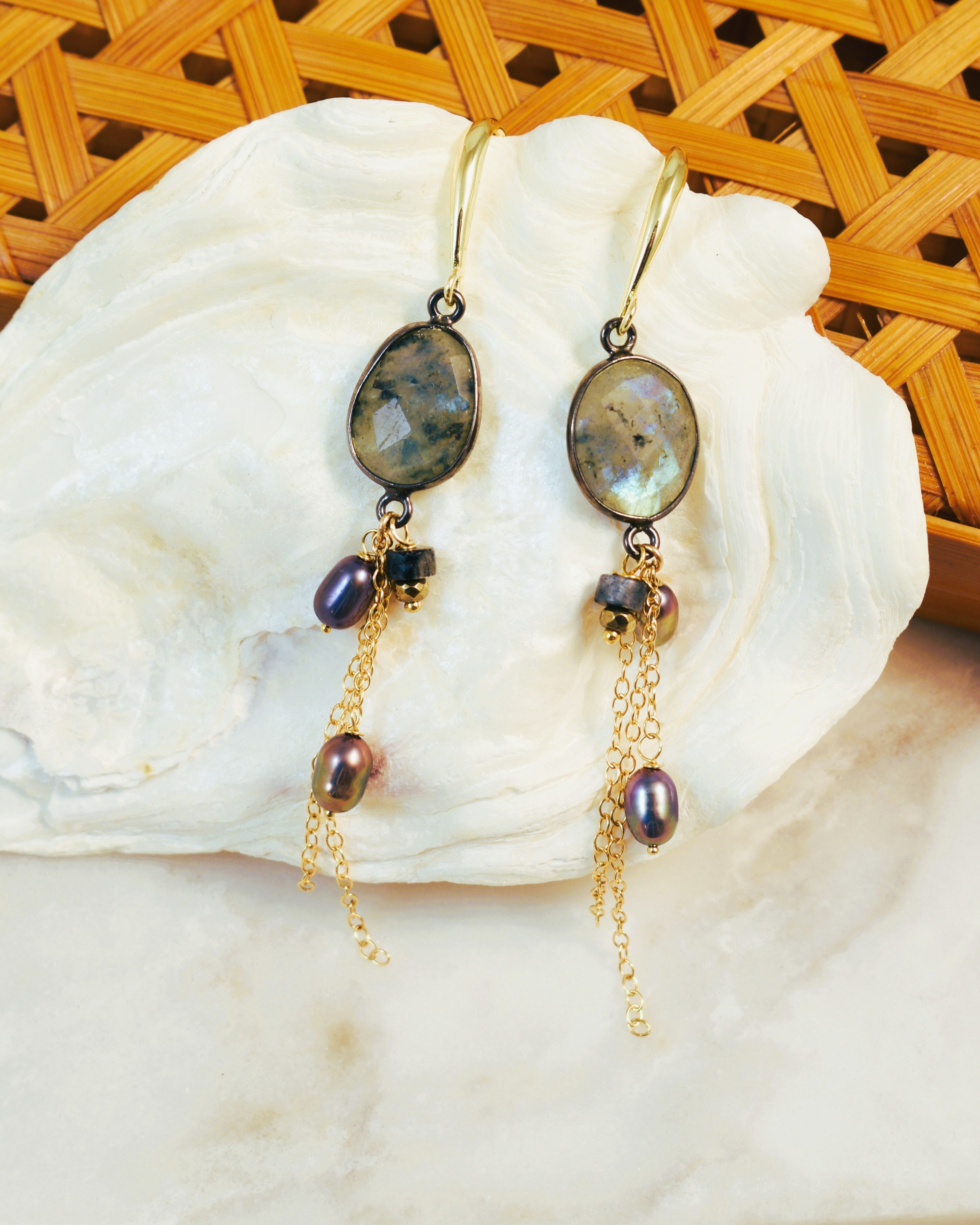 Midnight Seas Hook Earrings