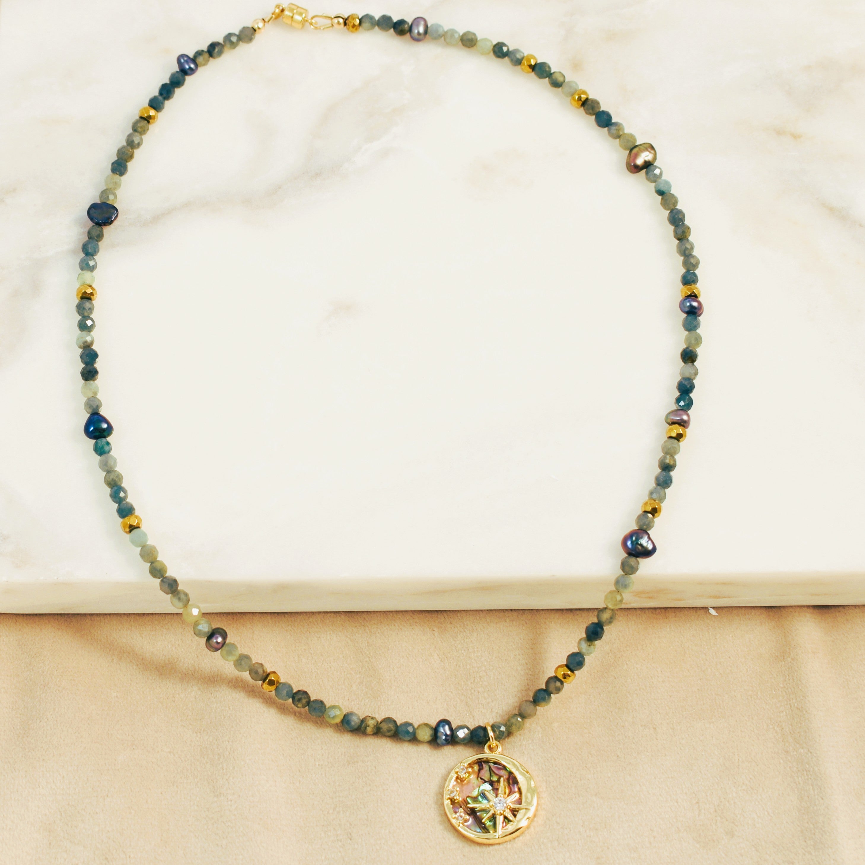 Moody Seas Charm Collar Necklace