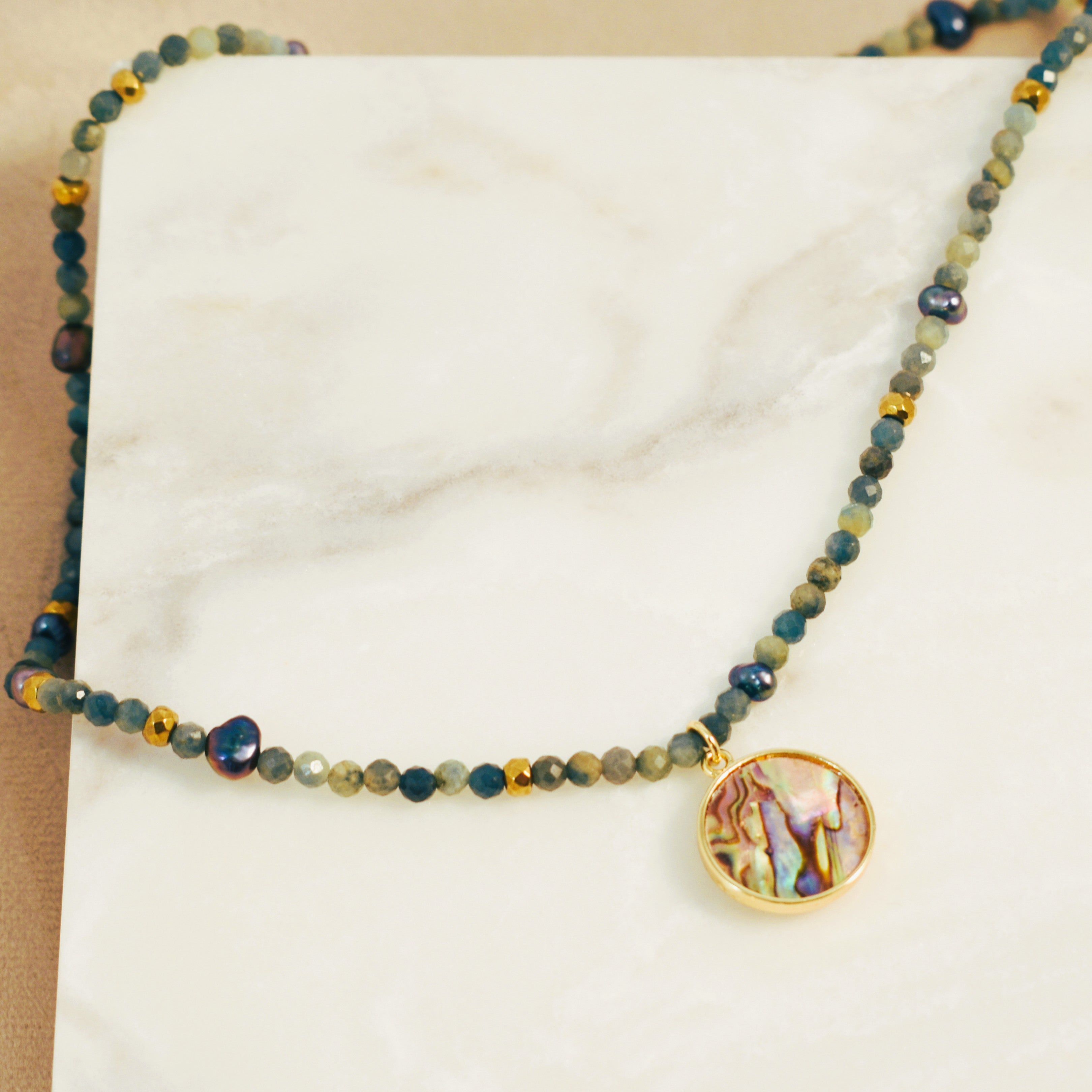 Moody Seas Charm Collar Necklace