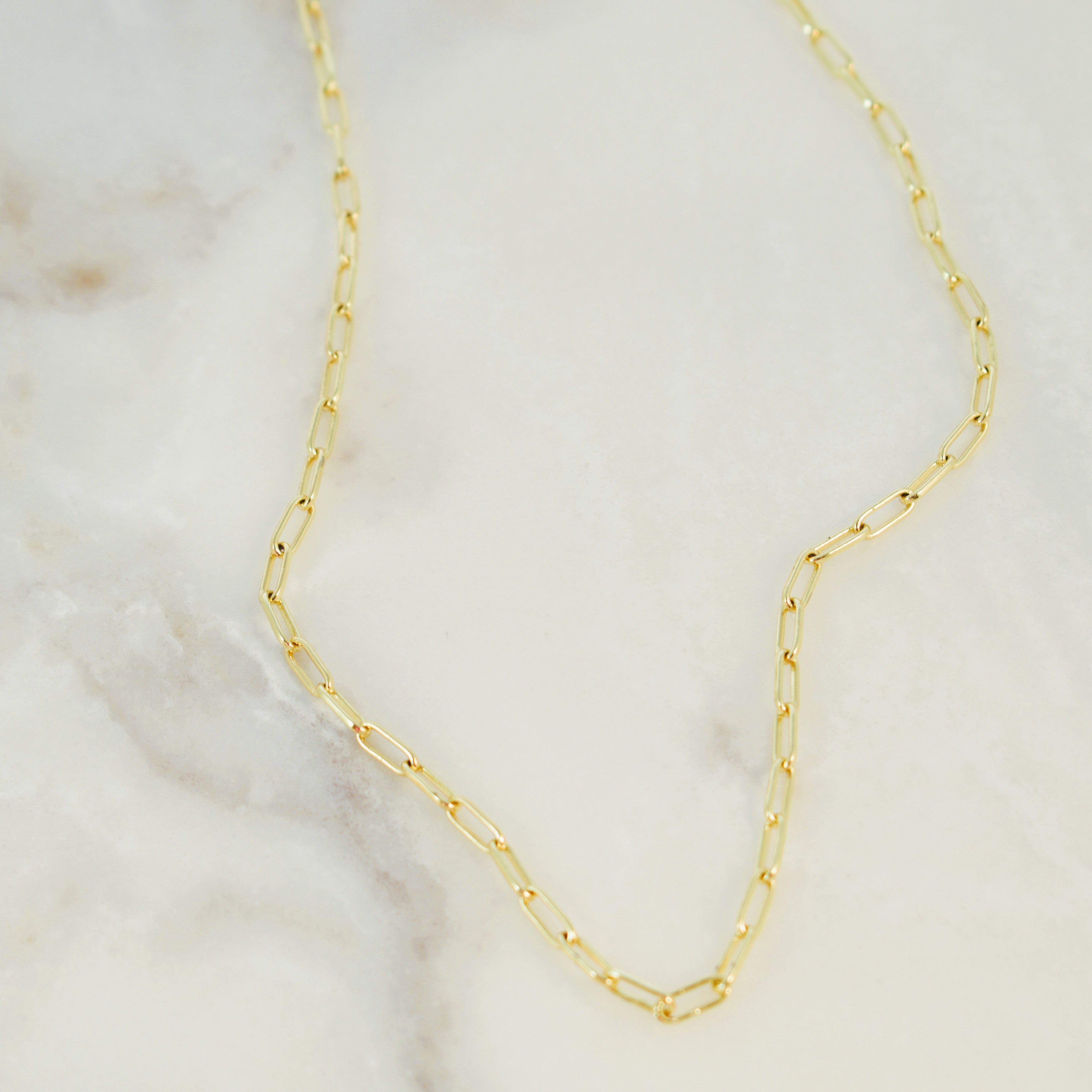 Paperclip Chain Link Necklace