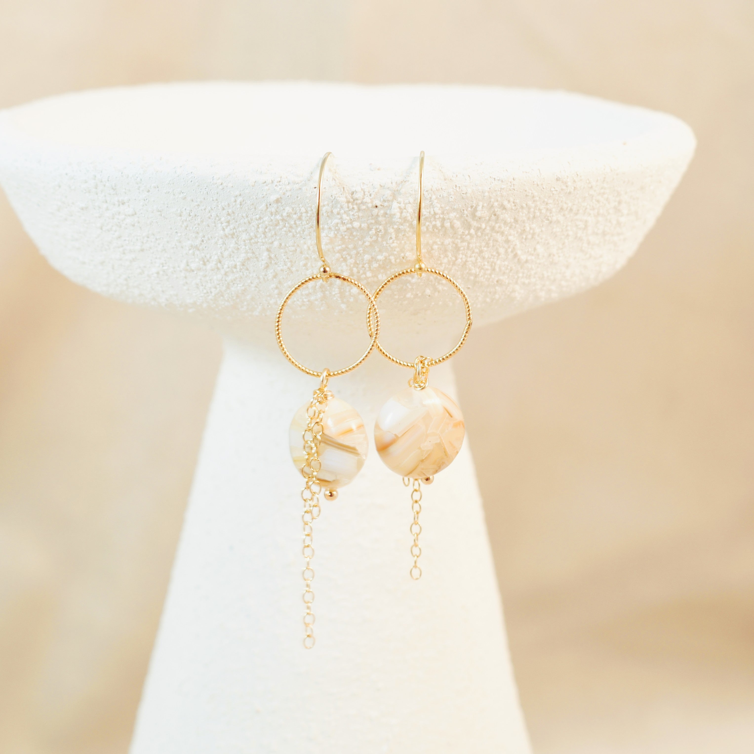 Sandcastle Tassel Hook Earrings