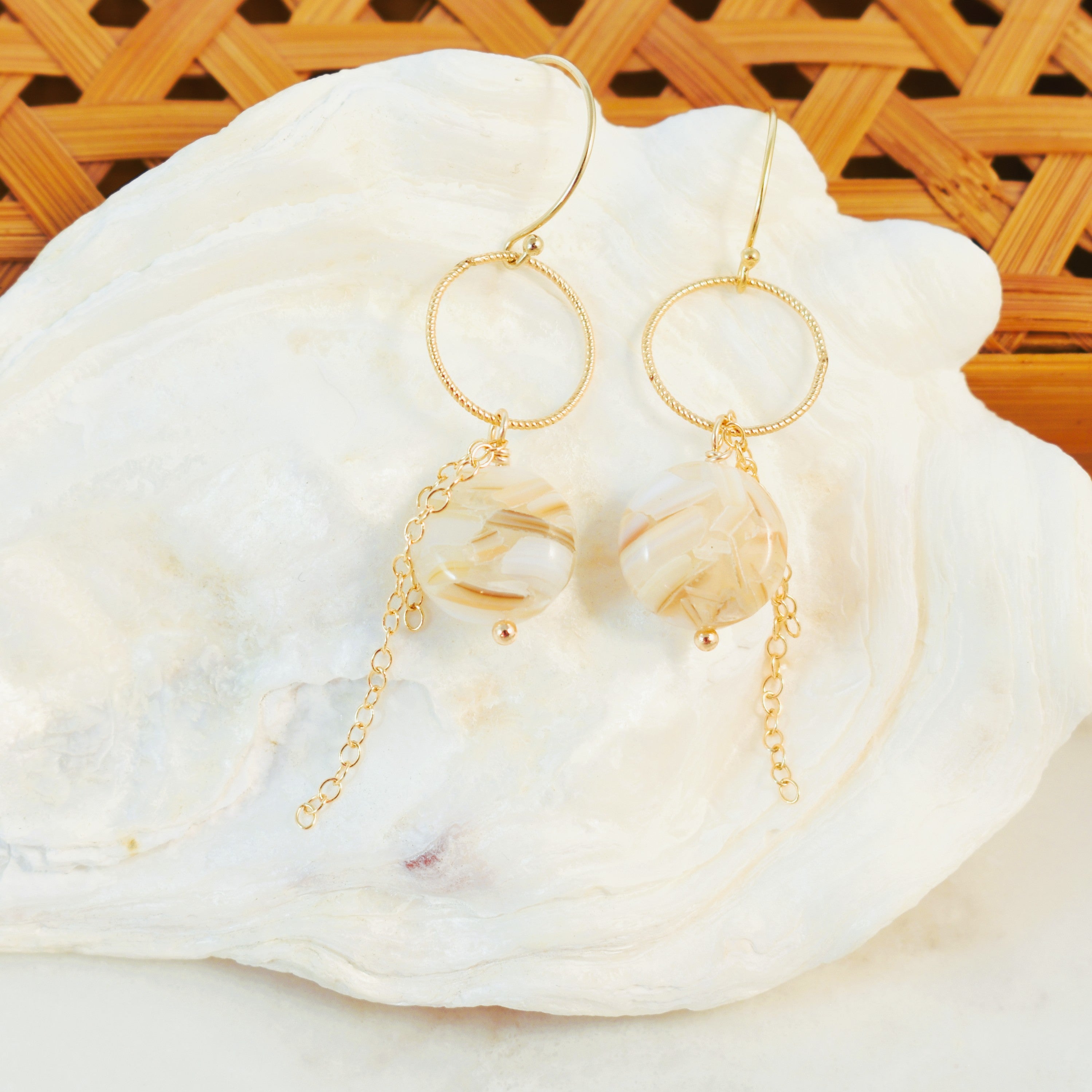 Sandcastle Tassel Hook Earrings