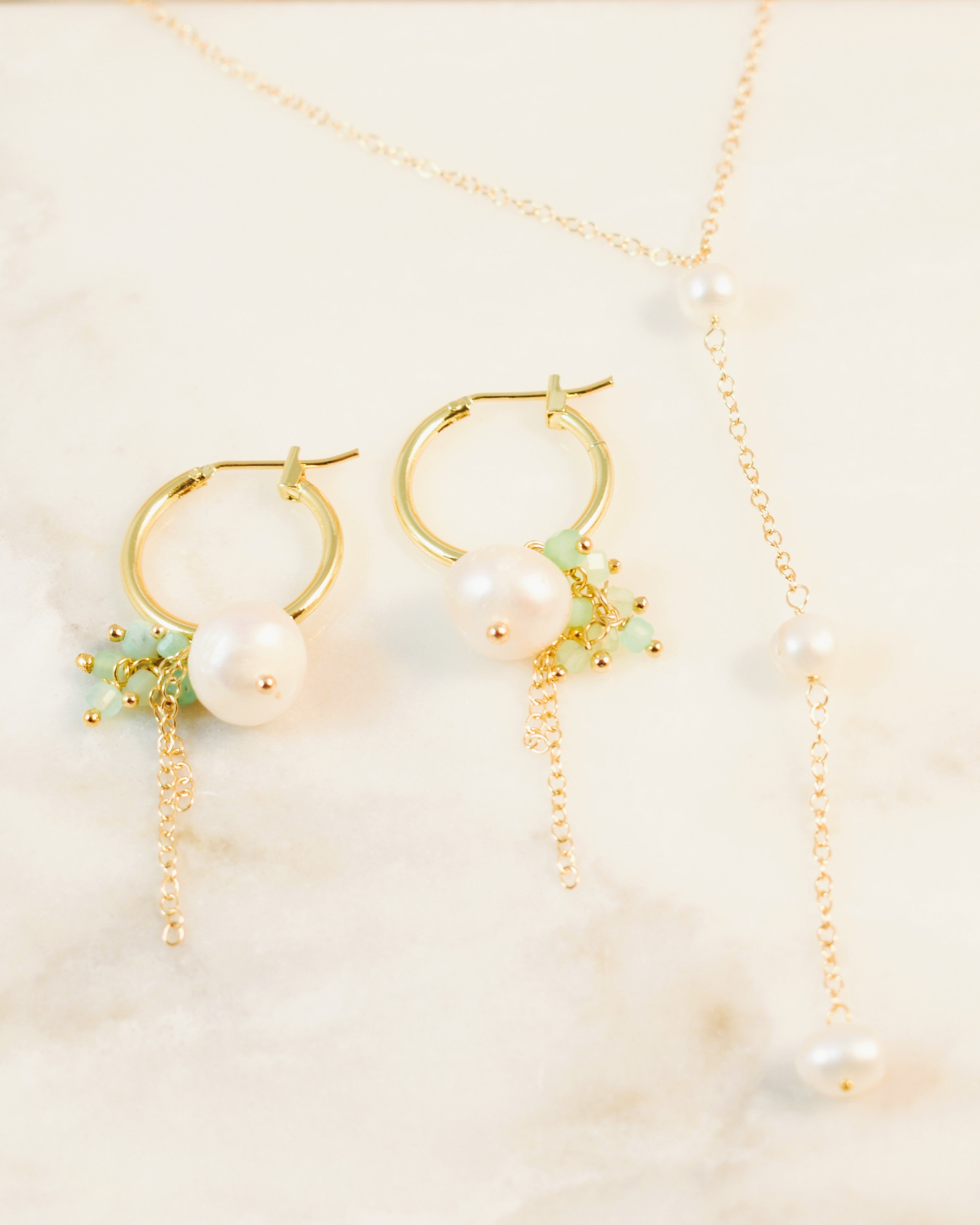 Sea Frosting Hoop Earrings