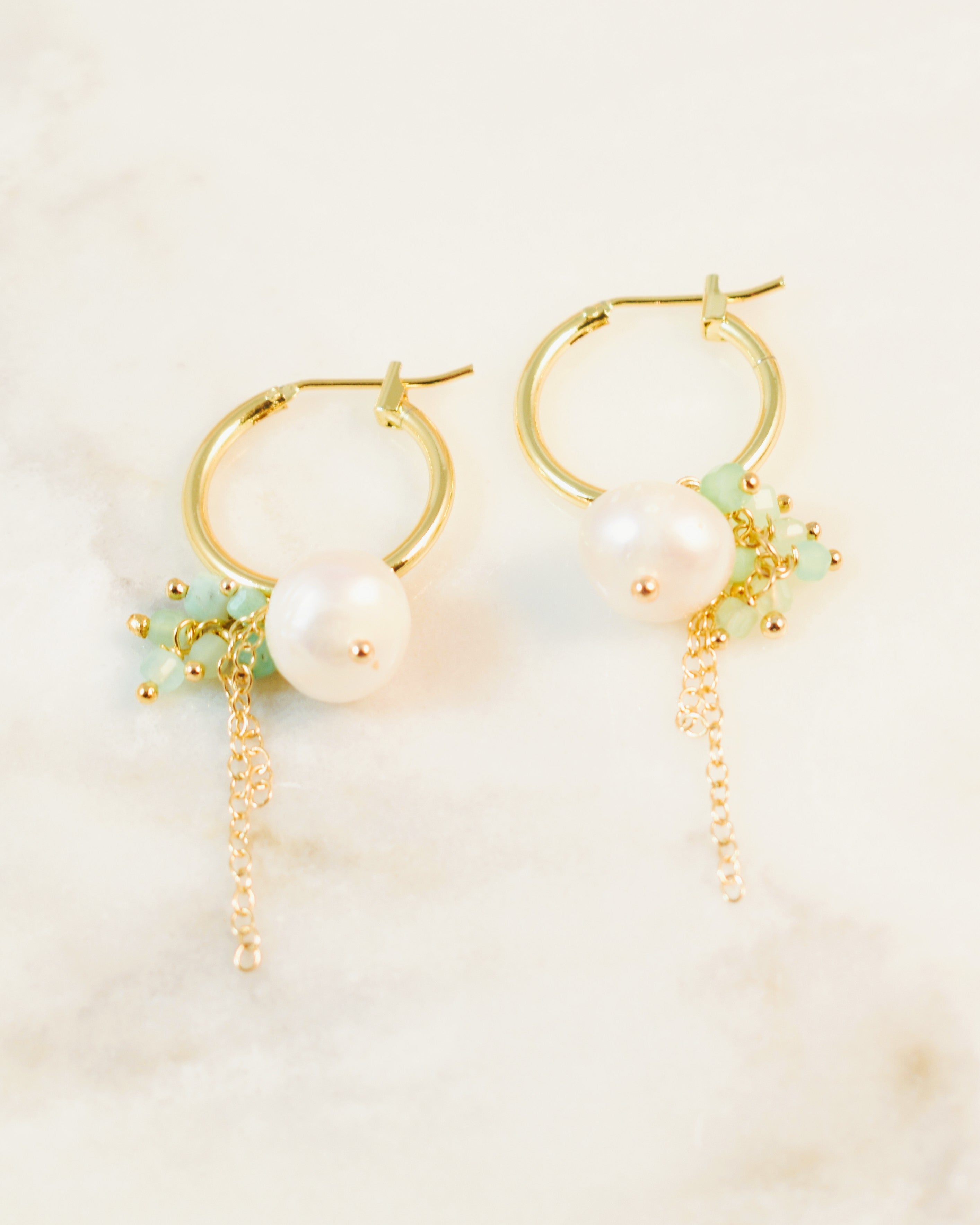 Sea Frosting Hoop Earrings