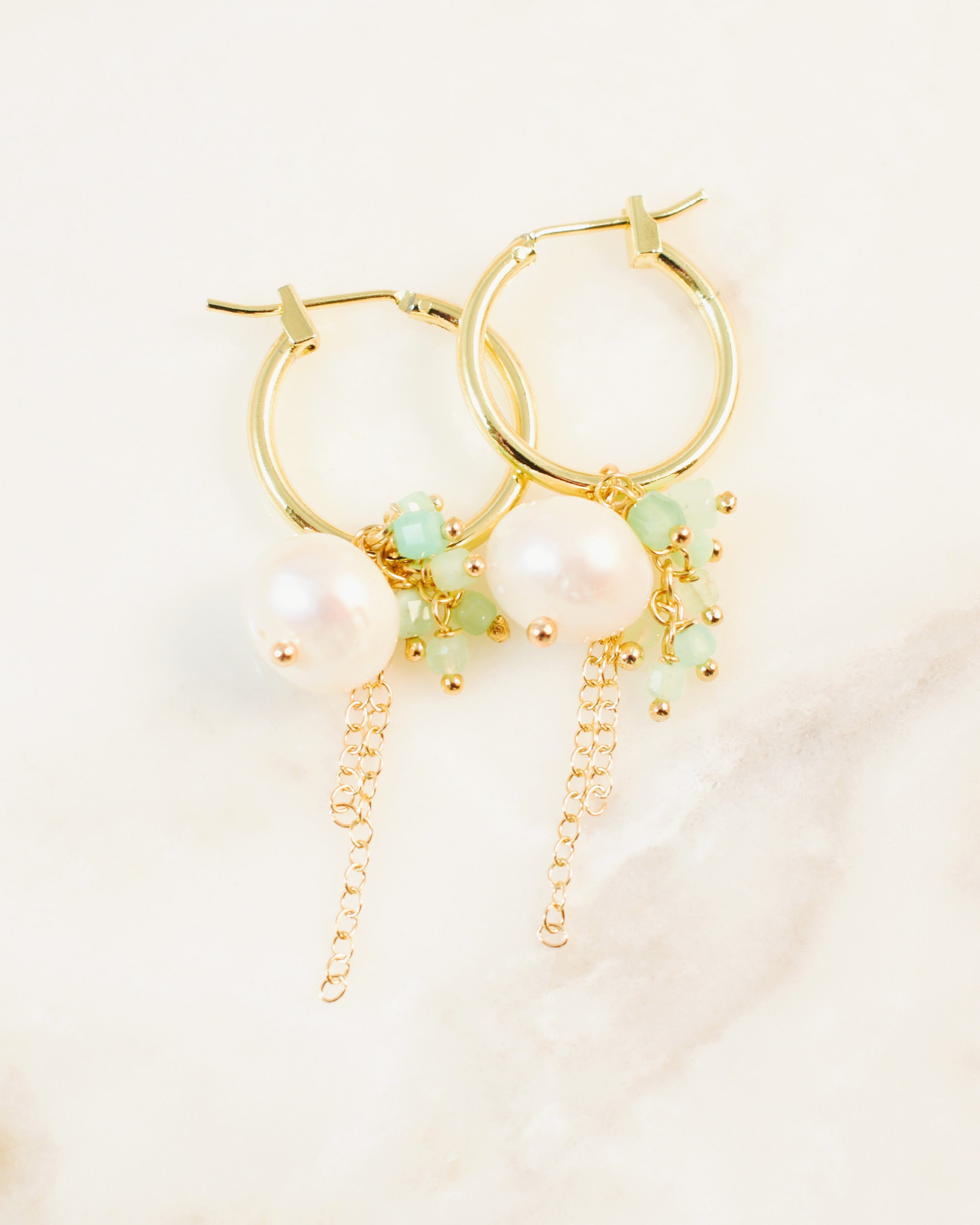 Sea Frosting Hoop Earrings