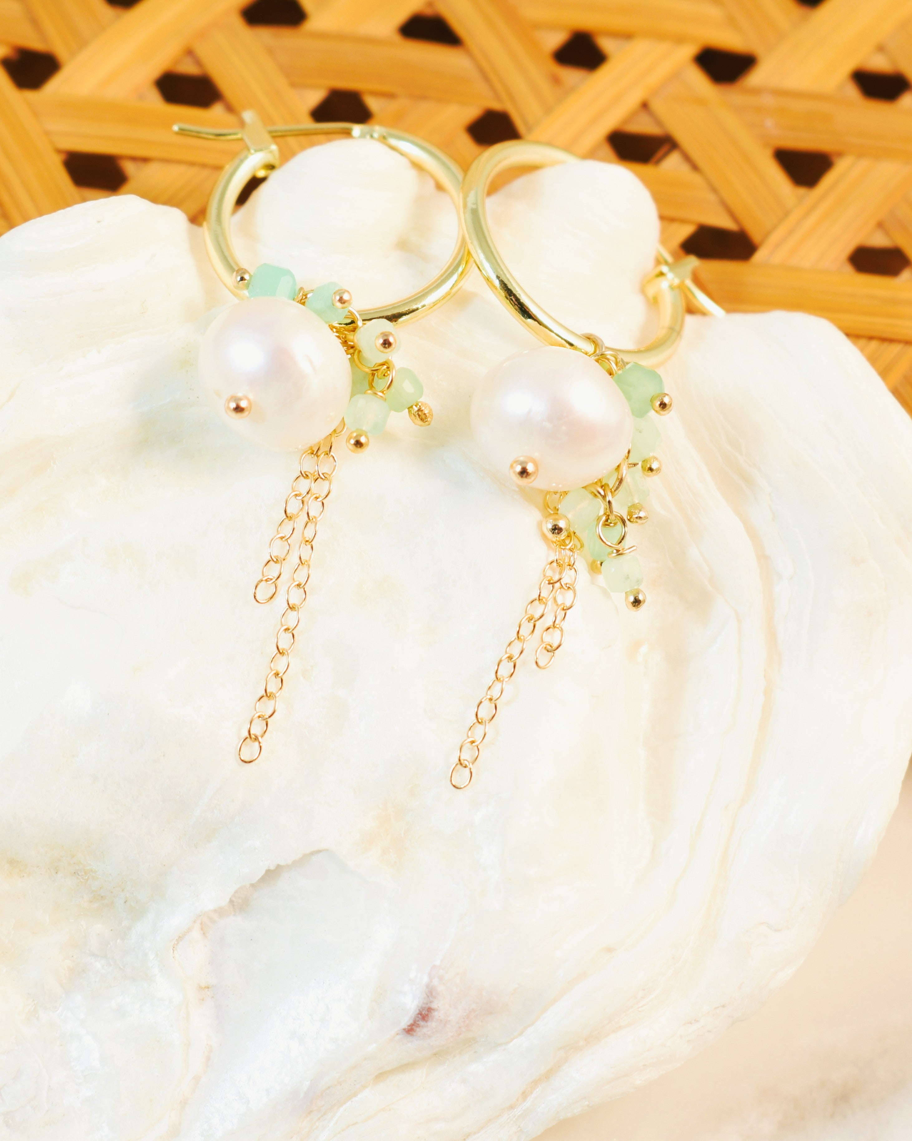 Sea Frosting Hoop Earrings